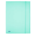 Cartella 3 lembi con elastico Pastel - 24 x 33cm - dorso 1 cm - PP - celeste - Favorit