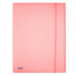 Cartella 3 lembi con elastico Pastel - 24 x 33cm - dorso 1 cm - PP - cipria - Favorit