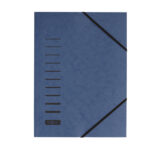 Cartella con elastico angolare - A4 - dorso variabile - cartoncino - blu - Pagna
