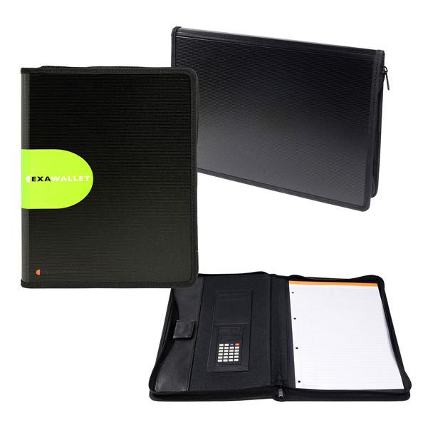 MD_86596 Conferenziere con calcolatrice Exawallet - PP - nero - Exacompta - immagine 1