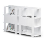 Libreria bassa Concept - 3 ripiani - 100x38,6x124 cm - bianco