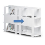 Coppia antine + paretine per libreria Concept - 60x36,8 cm - bianco