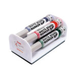 Marcatore per lavagne MaxiFlo - punta conica 6 mm - colori assortiti - con cancellino - Pentel - conf.  4 + 1 pezzi