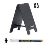 Lavagnette segnaposto - 8,5 x 5 cm - Securit - set 5 pezzi