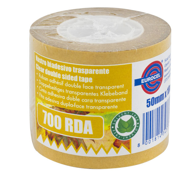 MD_87009 Nastro biadesivo 700RDA - confezionato singolarmente - 50 mm x 10 m - trasparente - Eurocel - immagine 1