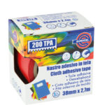 Nastro adesivo telato TPA 200 - 38 mm x 2,7 m - tela plastificata - rosso - Eurocel