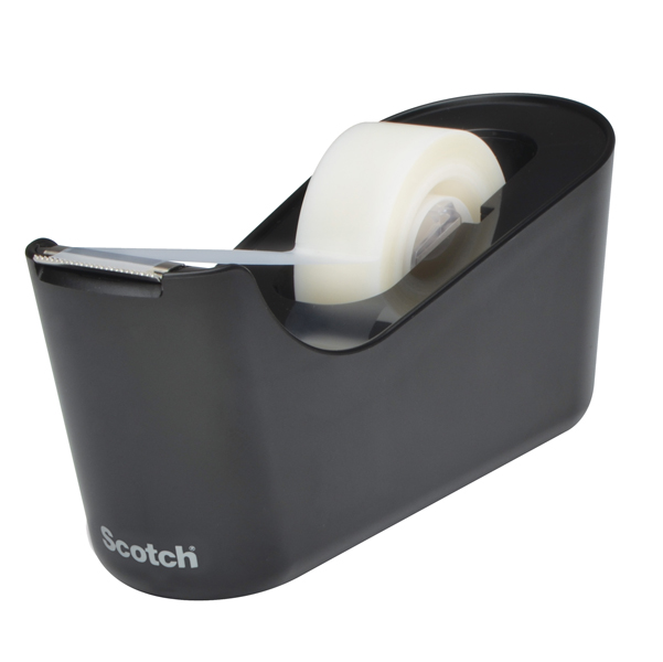 MD_87203 Dispenser da tavolo Magic C 18 - per nastri 33 m - 1 rotolo magic incuso - nero - Scotch - immagine 1