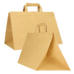 Shopper Flat XLarge - maniglie piattina - 32 x 22 x 24 cm - carta kraft - avana - Mainetti Bags - conf. 200 pezzi