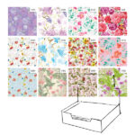Carta regalo - raso - Fiori - 70 x 100 cm - Rex Sadoch - scatola 100 fogli