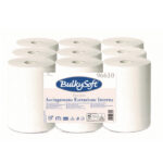 Asciugamani in rotolo Premium - Mini - 215 mm x 60 mt - diametro 13 cm - 2 veli - 19 gr - 200 strappi - goffratura micro - bianco - BulkySoft