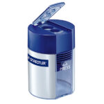 Temperamatite Staedtler - con contenitore - 2 fori - foro Ø 8,2-10,2mm - blu - Staedtler