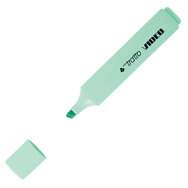 MD_88918 Evidenziatore Tratto Video pastel - punta a scalpello - tratto da 1,0mm-5,0mm - verde pastel - Tratto - immagine 1