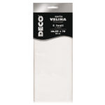 Carta velina - 50 x 76 cm - 20 gr - bianco - Deco - busta 5 fogli