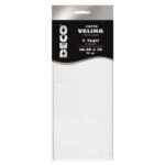 Carta velina - 50 x 76 cm - 20 gr - bianco perlescente - Deco - busta 5 fogli