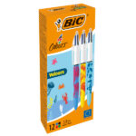 Penna a sfera scatto multifunzione 4 Colours Velours - punta 1,0 mm - 4 colori - Bic - conf. 12 pezzi