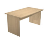 Scrivania Easy - lineare - 140 x 80 x 72 cm - rovere