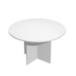 Tavolo riunione Easy - 4 posti - diametro 120 cm - altezza 72 cm - bianco