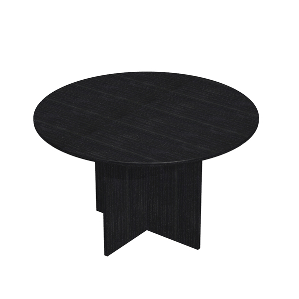 MD_89538 Tavolo riunione Easy - 4 posti - diametro 120 cm - altezza 72 cm - nero venato - immagine 1