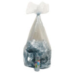 Sacchi - 70 x 110 cm - 110 L - 22 micron - MDPE/HDPE - azzurro trasparente - Rolsac - conf. 10 pezzi