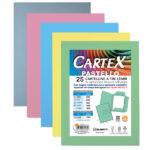 Cartellina 3 lembi con stampa Cartex - 200 gr - A4 - colori assortiti - Blasetti - conf. 25 pezzi