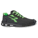 Calzatura di sicurezza Strong S3 - pelle idrorepellente - numero 39 - grigio/verde scuro - U-Power