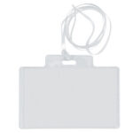 Portanome Pass 3EC - con cordoncino trasparente - 9,5 x 6 cm - PVC - Sei Rota - conf. 10 pezzi