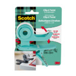 Dispenser Clip & Twist - per nastri 33 m - rotolo da 1,9 cm x 9,8 m incluso - grigio - Scotch