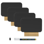 Mini lavagne segnaposto - 7,5 x 9 cm - Securit - set  4 pezzi