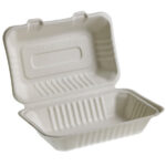 Vaschette Sandwich Take Away Bio - 23 x 15 x 8 cm - Leone - conf. 50 pezzi