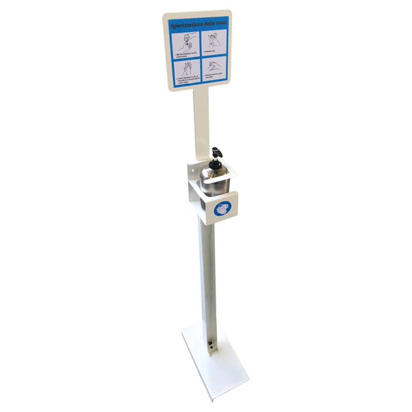 MD_90400 Piantana da terra porta dispenser da 500ml - max Ø 80mm - Metalplus - immagine 1