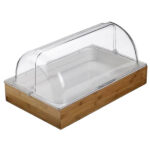 Set espositore buffet - 53 x 32 cm - acacia/melamina - naturale - Leone