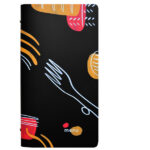 Portamenù linea Spaghetti - 18x31,6 cm - nero - Stilcasa
