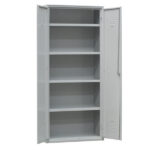 Armadio multiuso in metallo - a 2 ante - 80 x 40 x180 cm - grigio - Fasma