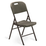 Sedia Horeca - pieghevole - 88 x 50 x 45 cm - acciaio/HDPE - noce - Garden Friend