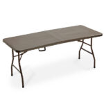 Tavolo Horeca - pieghevole - 74 x 76 x 183 cm - acciaio/HDPE - noce - Garden Friend
