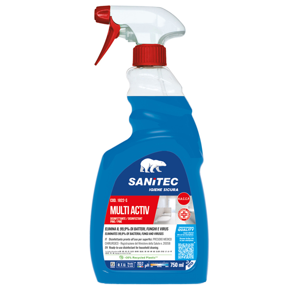 MD_91733 Sgrassatore disinfettante Multi Activ - trigger 750 ml - pino - Sanitec - immagine 1