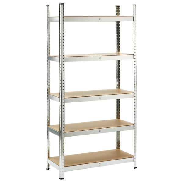 MD_91863 Scaffale - 5 ripiani - 180 x 40 x 90cm - metallo/MDF - X-Robust - immagine 1