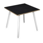 Scrivania Skinny Metal - 80 x 80 x H 74,4 cm - bianco / nero venato