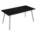 Scrivania Skinny Metal - 120 x 80 x H 74,4 cm - bianco / nero venato