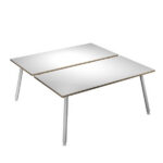 Scrivania Skinny Metal a 2 postazioni contrapp. - 120 x 166 cm - bianco