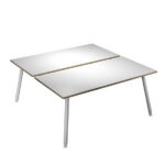 Scrivania Skinny Metal a 2 postazioni contrapp. - 180 x 166 cm - bianco