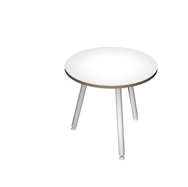 MD_92429 Tavolo riunione tondo Skinny Metal - diametro 80 cm - bianco - immagine 1