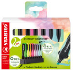 Evidenziatore Stabilo Green Boss - punta a scalpello - tratto 2 - 5mm - colori assortiti - Stabilo - deskset 8 pezzi