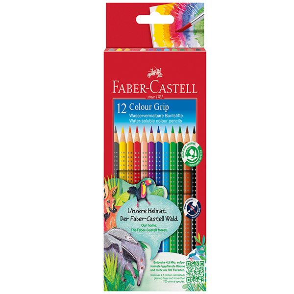 MD_93085 Matite colorate Color Grip - Faber-Castell - scatola 12 pezzi - immagine 1