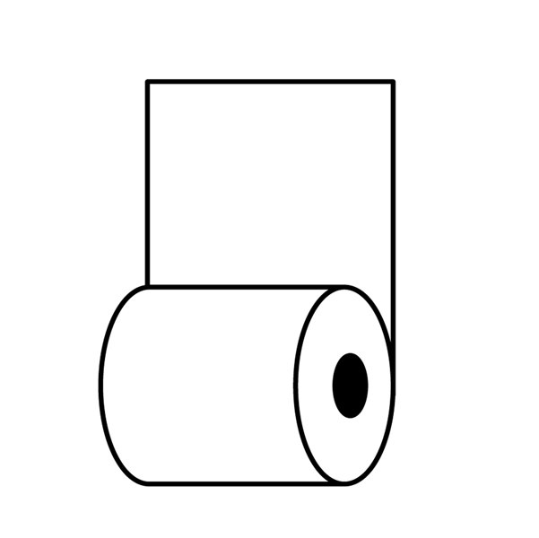 MD_93450 Rotolo per distributore self service - 59,5 mm x 85 m - 70 gr - diametro esterno 90 mm - anima 18 mm - carta termica BPA free - Rotolificio Pugliese - immagine 1