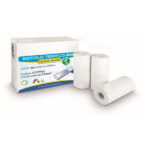 Rotolo per POS e carta di credito - 57 mm x 7 m - 55 gr - diametro esterno 25 mm - senza anima - carta termica BPA free - Rotolificio Pugliese - blister 3 pezzi