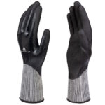 Guanti antitaglio Venicut D04 - maglia deltanocut - palmo in doppio nitrile - taglia 10 - nero - Deltaplus