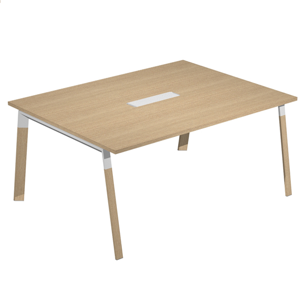 MD_94064 Tavolo riunione Woody - 160 x 120 x 72,5 cm - piano rovere - immagine 1