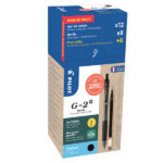 Penna roller gel scatto G-2+ - punta 0,7 mm - 12 refill inclusi - nero - Pilot - conf. 12 pezzi