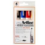 Marcatore per tessuto - punta tonda - 2,0 mm - colori assortiti - Artline - conf. 4 pezzi